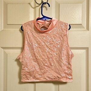 Pink Sequined Crop